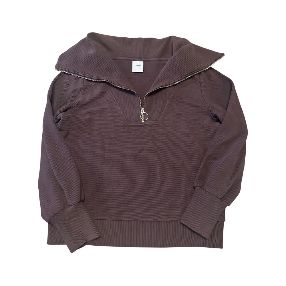 Varley Vine Half-Zip Pullover BROWN/GOLD Medium - Picture 1 of 9